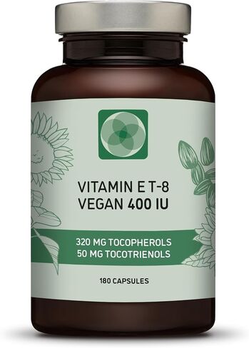 Vitamin E - All 8 Tocopherols + Tocotrienols 400 IU Vegan - Alpha Tocopherol/Tocotrienol + Beta Tocopherol/Tocotrienol + Gamma Tocopherol/Tocotrienol + Delta Tocopherol/Tocotrienol in Saudi Arabia