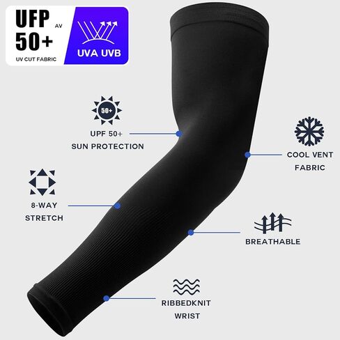 Arm Sleeves for Men Women, UV Sun Protection Sports Cover Arms Sleeve, Cooling Golf Football Volleyball Arm Sleeves in Saudi Arabia