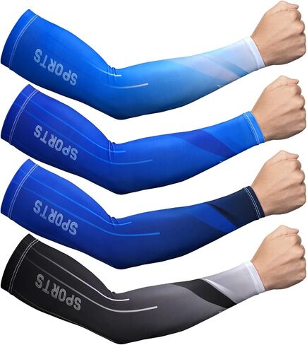 JenPen 4 Pair Sleeves to Cover Arms for Men Arm Sleeves for Men UV Sun Protection Arm Cooling Tattoo in Saudi Arabia