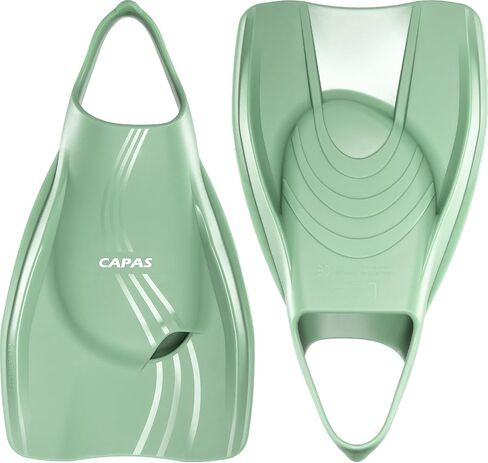 CAPAS Pro Swim Training Fins with Mesh Bag, Silicone Short Professional Swimming Fins, Left-Right Customized Open Heel Flippers for Adult Men and Women in Saudi Arabia