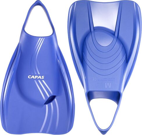 CAPAS Pro Swim Training Fins with Mesh Bag, Silicone Short Professional Swimming Fins, Left-Right Customized Open Heel Flippers for Adult Men and Women in Saudi Arabia