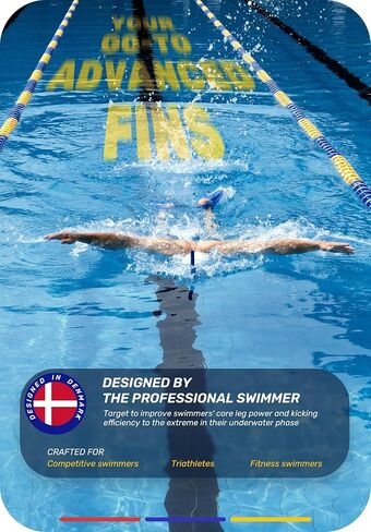 CAPAS Pro Swim Training Fins with Mesh Bag, Silicone Short Professional Swimming Fins, Left-Right Customized Open Heel Flippers for Adult Men and Women in Saudi Arabia