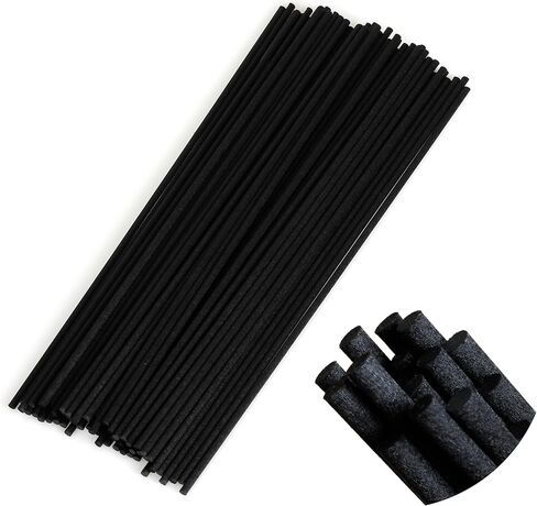 Black Fibre Reed Diffuser Sticks 20pcs 43cm x 5mm Black Fibre Reed Diffuser Sticks Thick Diffuser Reeds Sticks Diffuser Sticks for Diffuser Oils Fragrance Refill Fibre Reeds for Diffusers in Saudi Arabia