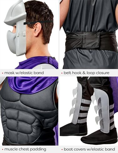 Rubies Men's Teenage Mutant Ninja Turtles Deluxe Shredder Costume with Cape and Mask in Saudi Arabia