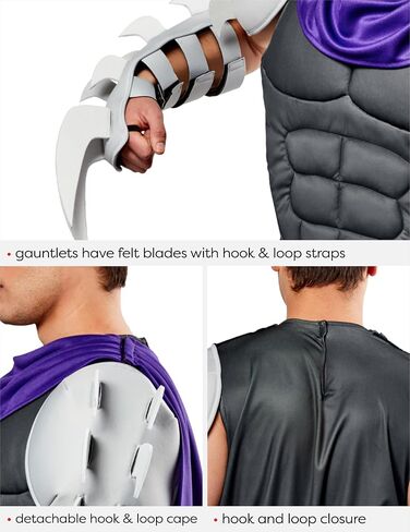 Rubies Men's Teenage Mutant Ninja Turtles Deluxe Shredder Costume with Cape and Mask in Saudi Arabia