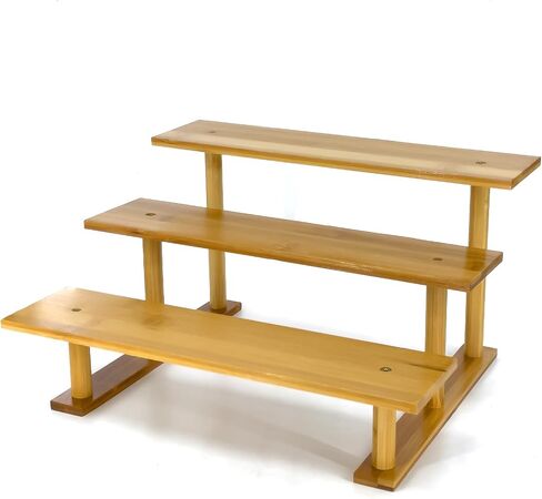 Wooden Display Riser Stand, 3 Tiered Perfume and Cologne Organizer Stand, 3 Tier Spice Rack Organizer, Rustic Display Shelf for Candles in Saudi Arabia