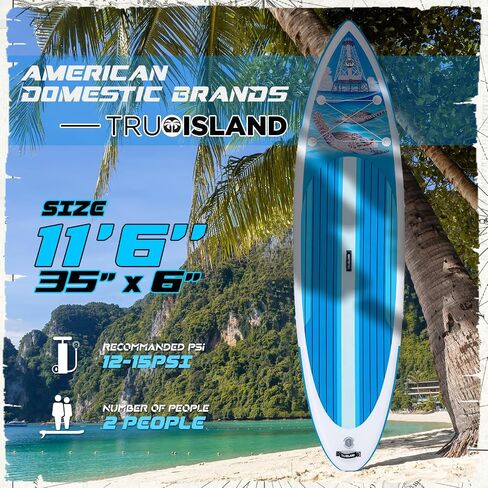 TRUISLAND Inflatable Paddle Board, Stand Up Paddle Board with Backpack, Non-Slip Thickened Deckpad, Waterproof Phone Case, Leash, Paddle, Hand Pump in Saudi Arabia