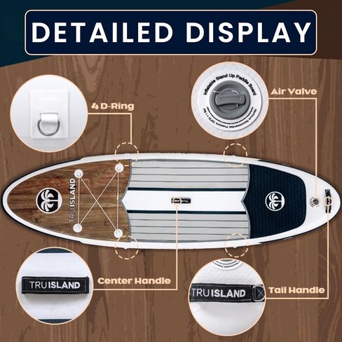 TRUISLAND Inflatable Paddle Board, Stand Up Paddle Board with Backpack, Non-Slip Thickened Deckpad, Waterproof Phone Case, Leash, Paddle, Hand Pump in Saudi Arabia