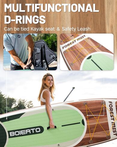 قابلة للنفخ قفص Paddle Board 10'8 "*34"/11 '*33 "لوحات مجداف واسعة إضافية للبالغين ، SUP مع إكسسوارات متميزة وحقائب الظهر النايلون ، مجداف قابل للتعديل ، مضخة يدوية ، زعنفة أسفل ، المقود in Kuwait