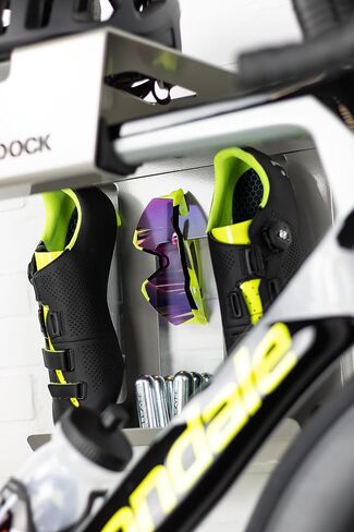 Wall Bike Rack | Bike Storage Wall Mount System | for Race Bicycles (Happy Black) and Mountain Bikes | Bike Shelf | Indoor Bike Wall Bracket | Store Your Helmet and Shoes | Home and Garage in Saudi Arabia