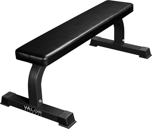 Valor Fitness Flat Bench - Flat Weight Bench with High Density Padding and Solid Steel Frame - Great Workout Benches for Home or Gym in Saudi Arabia