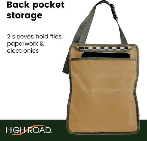 High Road Cairn Front Seat Organizer with Laptop and File Compartments, 12-pocket Car Office Passenger Seat Organizer in Saudi Arabia