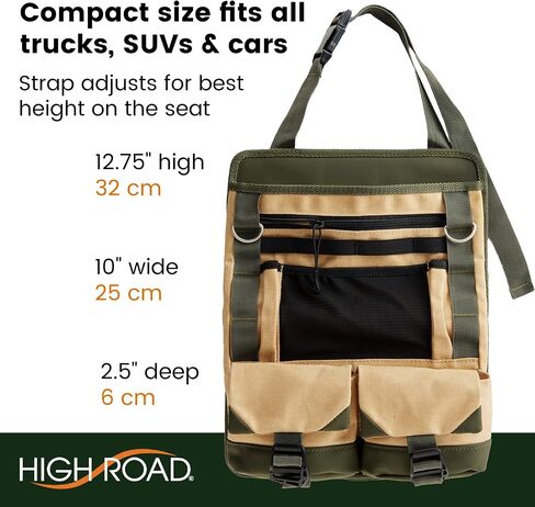High Road Cairn Front Seat Organizer with Laptop and File Compartments, 12-pocket Car Office Passenger Seat Organizer in Saudi Arabia