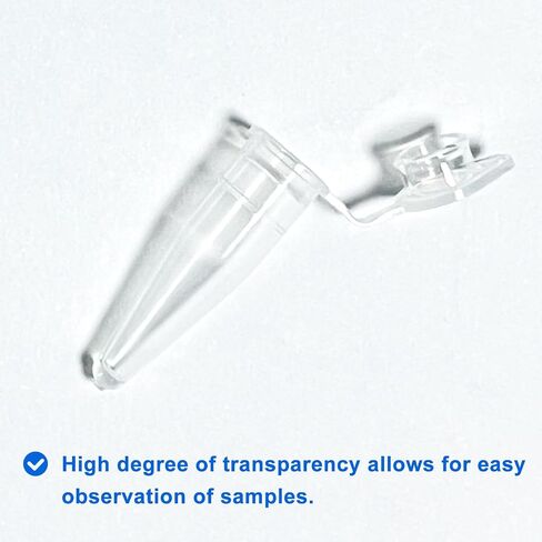 0.2ml Clear PCR Tube with Flat Cap, 1000 Pcs Ultra Thin Wall PCR Reaction Tubes, Microcentrifuge Tube, DNase/RNase Free in Saudi Arabia