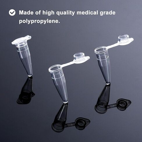 0.2ml Clear PCR Tube with Flat Cap, 1000 Pcs Ultra Thin Wall PCR Reaction Tubes, Microcentrifuge Tube, DNase/RNase Free in Saudi Arabia