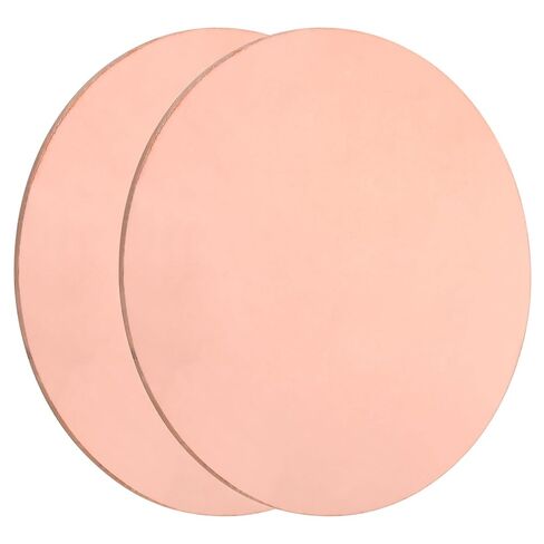 UXCELL 3PCS COPPER ROUND PLATE ، 0.04 "(1mm) سميكة 2" (50 مم) صفيحة معدنية نحاسية نقية T2 حشيات دائرة الدائرة النحاسية النحاسية لختم المعادن DIY in Kuwait