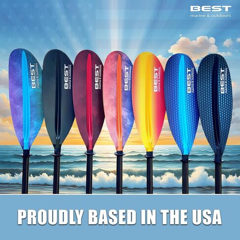 Best Marine and Outdoors Kayak Paddle, Carbon Fiber Shaft & Fiberglass Reinforced Polypropylene Blades, 220cm, 234cm, 250cm, Lightweight Kayak Paddles for Adults in Saudi Arabia