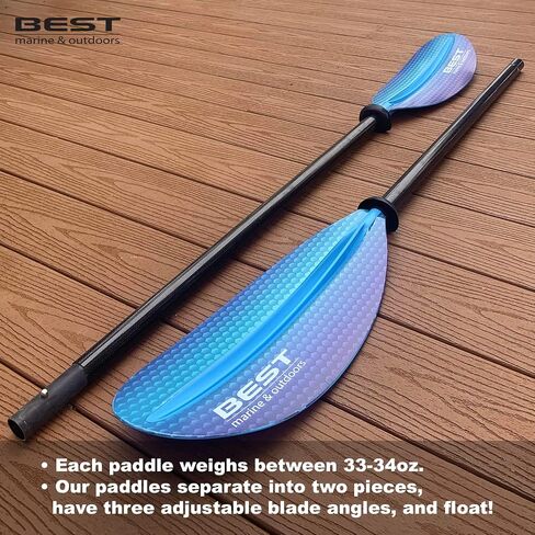 Best Marine and Outdoors Kayak Paddle, Carbon Fiber Shaft & Fiberglass Reinforced Polypropylene Blades, 220cm, 234cm, 250cm, Lightweight Kayak Paddles for Adults in Saudi Arabia
