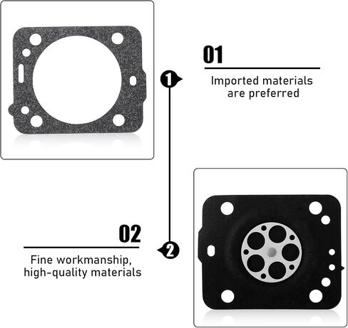 RB-149 Carburetor Rebuild Repair Kit Compatible with Zama Jonsered CS2234 CS2238 235 235E 236 240 435 435E C1T-EL41A C1T-W33 C1T-W33A C1T-W33B C1T-W33C DR162 Pack of 2 in Kuwait