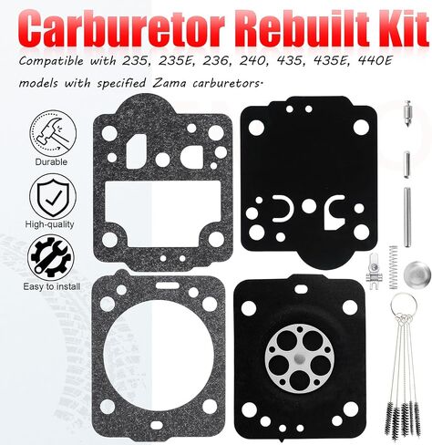 RB-149 Carburetor Rebuild Repair Kit Compatible with Zama Jonsered CS2234 CS2238 235 235E 236 240 435 435E C1T-EL41A C1T-W33 C1T-W33A C1T-W33B C1T-W33C DR162 Pack of 2 in Kuwait