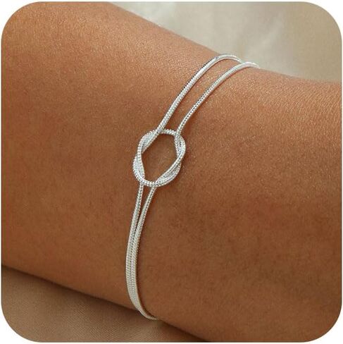 Gold Bracelets for Women ，Waterproof 14k Gold/Silver Plated Stackable Bracelet Set Non Tarnish Trendy Gold Jewelry Dainty Layered Figaro Rope Beads Paperclip Thin Link Chain Gifts for women in Kuwait