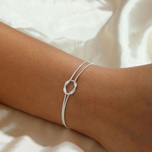 Gold Bracelets for Women ，Waterproof 14k Gold/Silver Plated Stackable Bracelet Set Non Tarnish Trendy Gold Jewelry Dainty Layered Figaro Rope Beads Paperclip Thin Link Chain Gifts for women in Kuwait