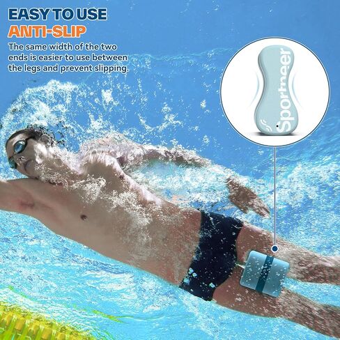 سحب العوامة معدات التدريب على السباحة: Sportneer Pull Float Foam Leg Float مع حبل الحبل المحمول حمام السباحة للسباحة للركلة لدعم الورك البالغين والمبتدئين مجموعة التمارين الرياضية المبتدئة in Kuwait