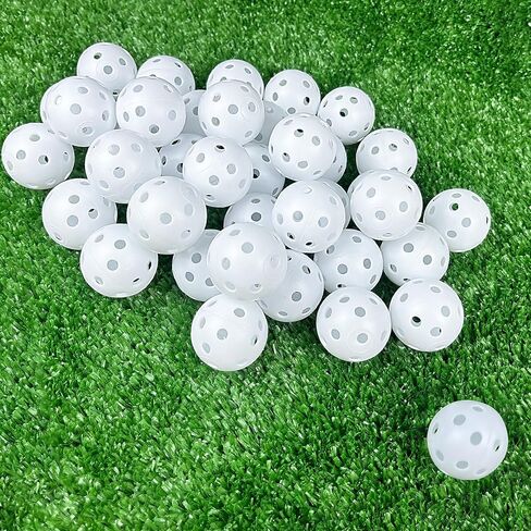 XIPEGPA 40PCS Practice Golf Balls 41mm Plastic Air Flow Hollow Golf Ball Driving Range Swing Practice Driving Range Indoor and Outdoor Use in Saudi Arabia