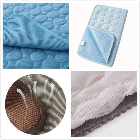 Dog Cooling Mat Summer Pet Cold Bed Extra Large for Small Big Dogs Pet Accessories Cat Durable Blanket Sofa Cat Ice Pad Blanket(Coffee,XL 100x75cm) in Saudi Arabia