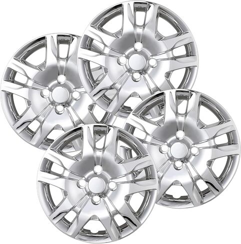 16" Silver Hubcaps Fit for 2007-2012 Nissan SENTRA, Bolt-On Installation Wheel Rim Covers, Set of 4 PP Material Hub Caps - 16 Inch Silver Lacquer 4-Pack in Saudi Arabia