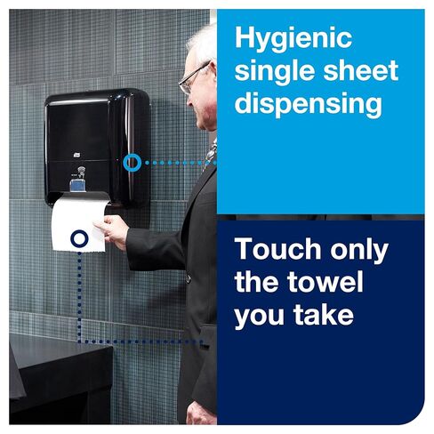 Tork Matic Paper Towel Dispenser, Intuition Sensor, Black, Elevation, H1, non-contact One-at-a-Time dispensing, 5511282 in Saudi Arabia