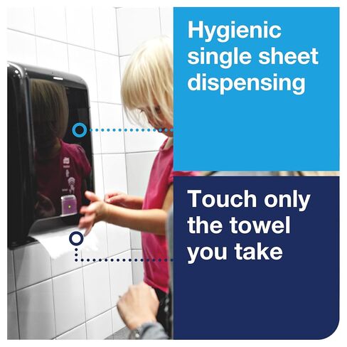 Tork Matic Paper Towel Dispenser, Intuition Sensor, Black, Elevation, H1, non-contact One-at-a-Time dispensing, 5511282 in Saudi Arabia
