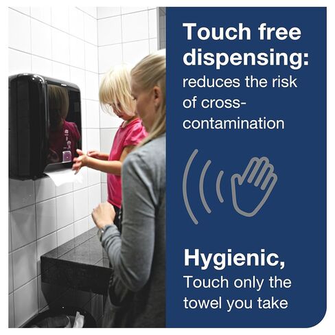 Tork Matic Paper Towel Dispenser, Intuition Sensor, Black, Elevation, H1, non-contact One-at-a-Time dispensing, 5511282 in Saudi Arabia