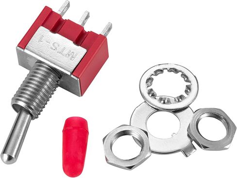 تبديل مفتاح ، تشغيل/إيقاف SPST مع الأسلاك المسلحة مسبقًا ، 3V/5V/12V/24V/72V/110V/220V/240V/MINI مفتاح التبديل للسيارة والشاحنة والضوء والمعدات الصناعية (4pcs+سلك) أسود) in Kuwait