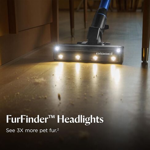 Bissell Powerclean Furfinder 200w فراغ مستهدف ذاتي مع لفة فرشاة مجانية ، شفط قوي ، بطارية قابلة للإزالة ، جدار ، أداة تنجيد ومصابيح أمامية مشرقة in Kuwait