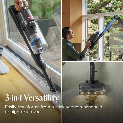 Bissell Powerclean Furfinder 200w فراغ مستهدف ذاتي مع لفة فرشاة مجانية ، شفط قوي ، بطارية قابلة للإزالة ، جدار ، أداة تنجيد ومصابيح أمامية مشرقة in Kuwait