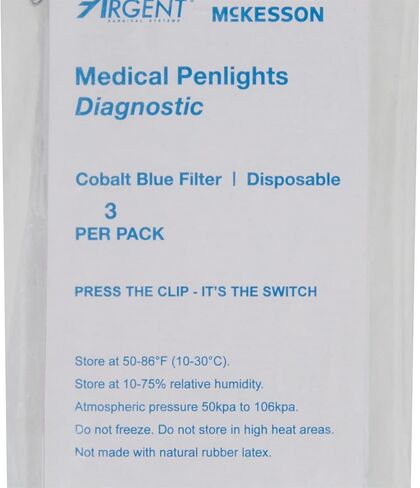 McKesson Medical Penllights للممرضات والمهنيين الطبيين ، Penllight التشخيصية المتاح ، الكوبالت الأزرق - يمكن التخلص منها 4.5 بوصة ، 1 ، 3 عبوات ، 3 إجمالي in Saudi Arabia