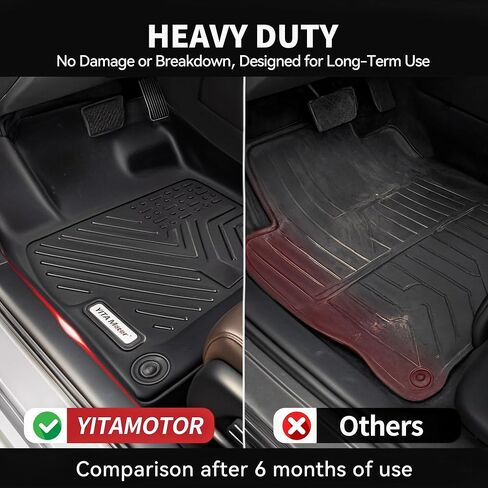 YITAMOTOR Floor Mats for Chrysler Pacifica 2017-2026 7/8 Passenger (No Hybrid) & Voyager 2020-2026, Custom Fit All Weather Anti-Slip TPE Rubber Automotive Accessories, 3 Row & Cargo Liner Set, Black in Saudi Arabia