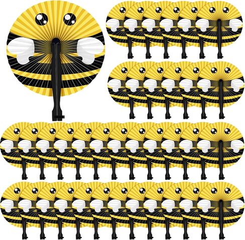Taiyin 24 PCS Paper Hand Fans Discorative Folding Fans Round Accordion على شكل مشجعين محمولين مع مقبض مع زفاف الصيف طفل دش عيد ميلاد DIY الحرف الهدايا اللوازم (موضوع المحيط) in Kuwait