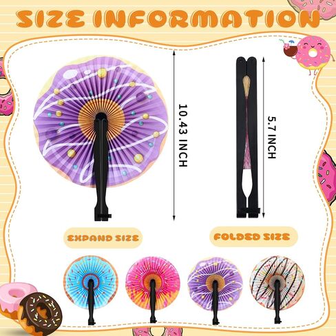 Taiyin 24 Pcs Paper Hand Fans Decorative Folding Fans Round Shaped Accordion Handheld Fans with Handle for Summer Wedding Baby Shower Birthday DIY Crafts Gift Party Supplies (Ocean Theme) in Saudi Arabia