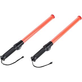 Traffic Batons Traffic Control Stick Light Batons Signal for Parking and Airports 16 Inches 2Pcs Easy to Use Black + Orange in Kuwait