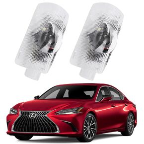 2 حزمة سيارة LED LED LED LED LOGO Projector مجاملة الإسحبات ثلاثية الأبعاد ضوء الظل لـ LEXUS RX/GX/GS/IS/LS/LX/LM/RC/UX/ES AUTO AUDICORIES 2006-2025 in Kuwait