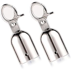 2pieces Sturdy Stainless Steel Rope End Caps with Hook Designs for Securing Hemped and Fence Rope in Outdoor Setting in Kuwait