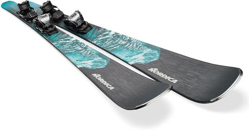 Nordica Women's Wild Belle 78 CA Stable Durable Maneuverable All Mountain Alpine Snow Skis with TP2 Compact 10 FDT Bindings in Saudi Arabia