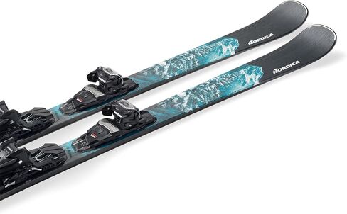 Nordica Women's Wild Belle 78 CA Stable Durable Maneuverable All Mountain Alpine Snow Skis with TP2 Compact 10 FDT Bindings in Saudi Arabia
