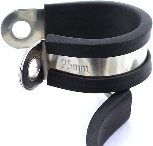 HJ Garden 6pcs 1-1/2 inch Rubber Cushioned Stainless Steel Cable Clamp in Saudi Arabia