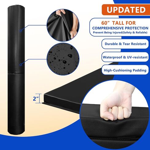 Basketball Pole Padding 72" Heavy Duty Safety Pad for 3-5" Round Poles, Waterproof & Durable – Gym, Garage, Playground Protection in Saudi Arabia