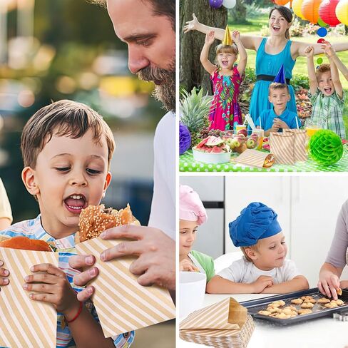 Vgoodall 120pcs أكياس الورق Kraft المسطحة - 5 × 7 بوصات ، نقطة بنية ، متعددة الاستخدامات للملفات تعريف الارتباط ، الوجبات الخفيفة ، الفشار in Kuwait