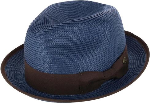 Men's Fedora with Contrast Band and Trim in Kuwait