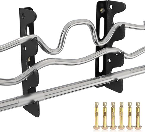 Olympic Wall Mounted Barbell Storage Rack Holder Stand Hanger, Wall Mounted Weight Dumbbell Rack for Olympic Barbell, Curl Bar, Commercial or Home Gym Accessory in Saudi Arabia